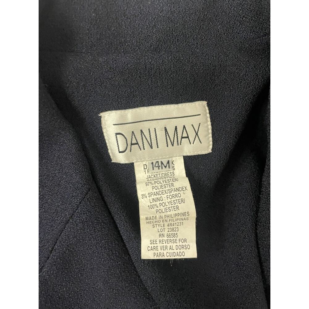 Vintage Dani Max Women's Button Front Trench Coat Jacket Black Size 14M - Picture 5 of 7